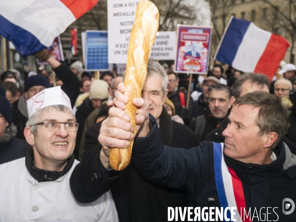 Fra - les artisans et boulangers dans la rue - paris