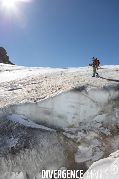 Cristallier dans le massif du Mont-Blanc / Jean-Franck Charlet