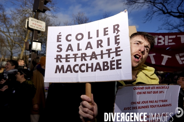 Manifestation intersyndicale contre la reforme des retraites