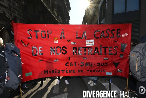 Manifestation contre la reforme des retraites, paris 7/02/2023