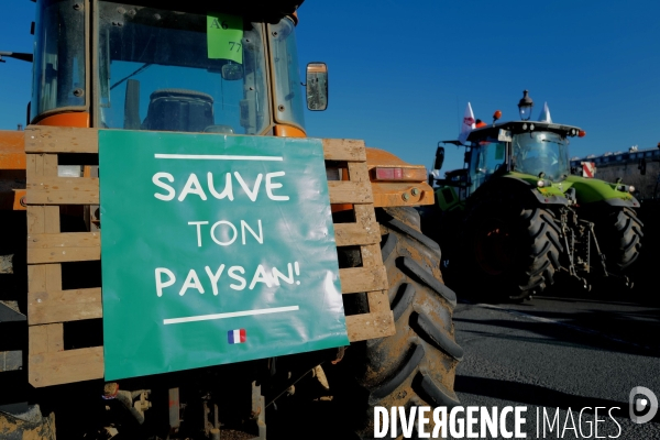 Manifestation d agriculteurs de la FNSEA à Paris