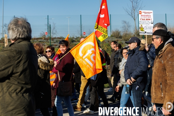 Manifestation contre la réforme des retraites à Chateaubriant