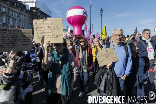 BORDEAUX, 4 ème manifestation contre la Réforme des Retraites