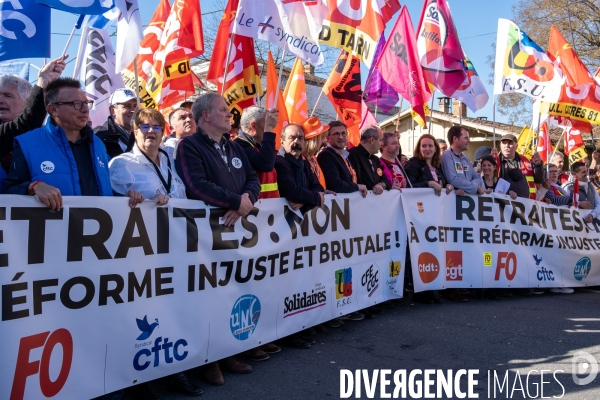 Manifestation du 16 Février contre la réforme des retraites à Albi, Tarn