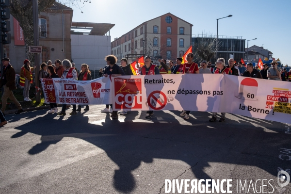 Manifestation du 16 Février contre la réforme des retraites à Albi, Tarn