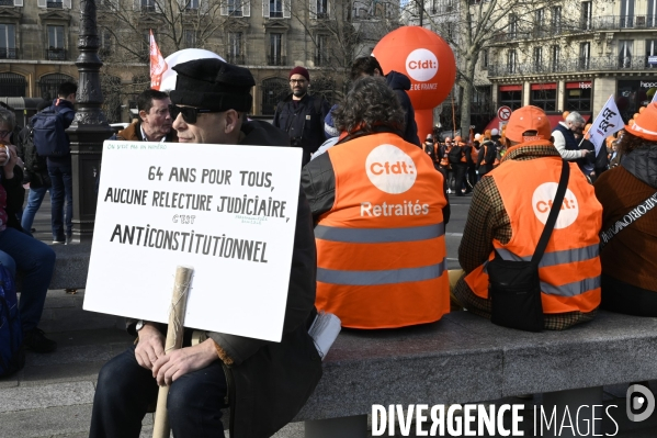 LA MANIFESTATION CONTRE LA REFORME DES RETRAITES, PARIS le 16/02/2023, 5e journée de mobilisation
