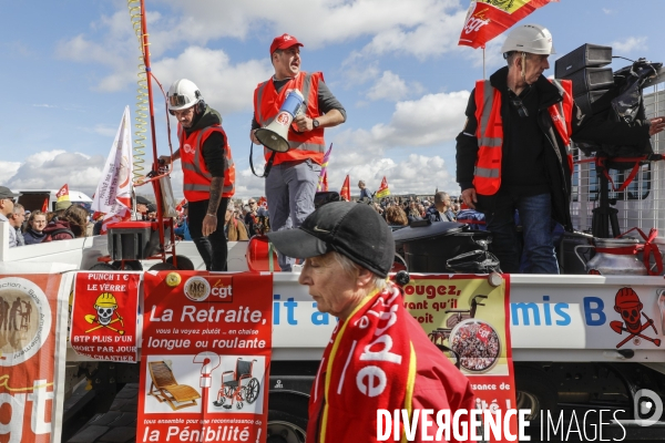 Bordeaux, 8 ème manifestation contre la réforme des retraites.