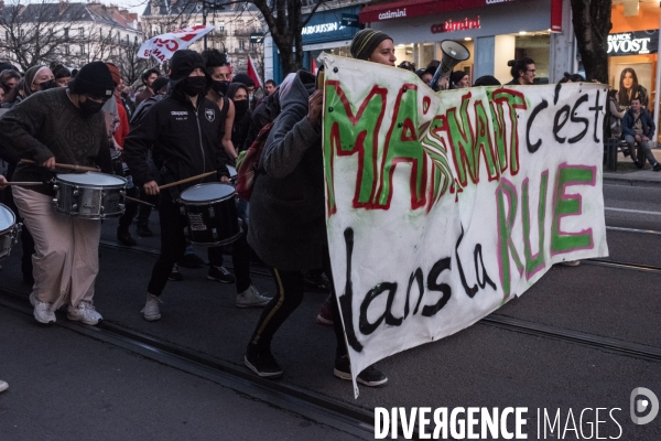 Manifestation sauvage contre le réforme des retraites - Grenoble