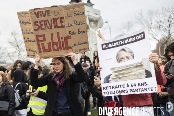 Rassemblement Place Vauban contre la réforme des retraites 20032023