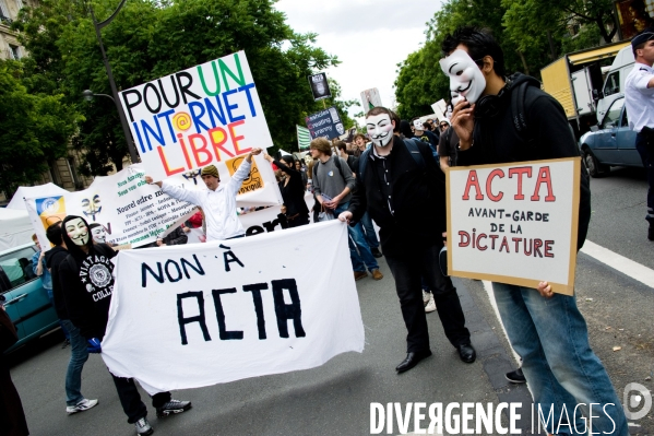 Manifestation contre l ACTA, Paris, 09/06/2012