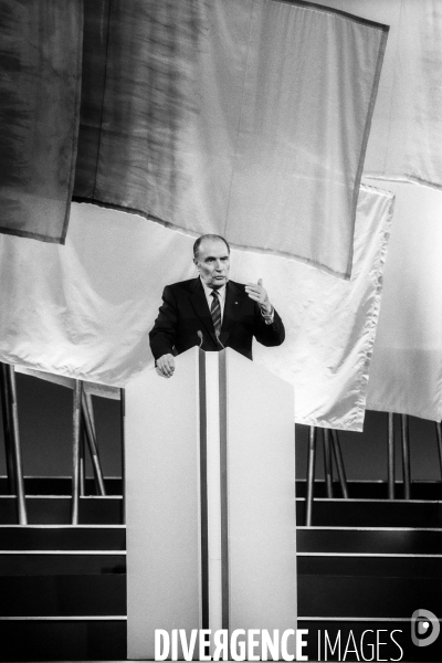 Meeting de François Mitterrand à Rennes