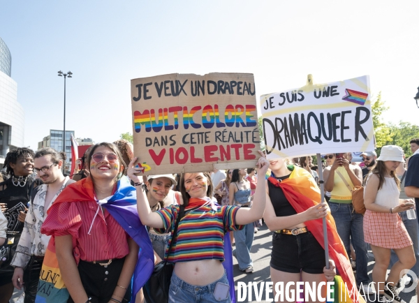Gay pride 2023, la Marche des fiertés à Paris.