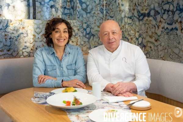 Mathilde L Ecotais et Thierry Marx au restaurant Onor
