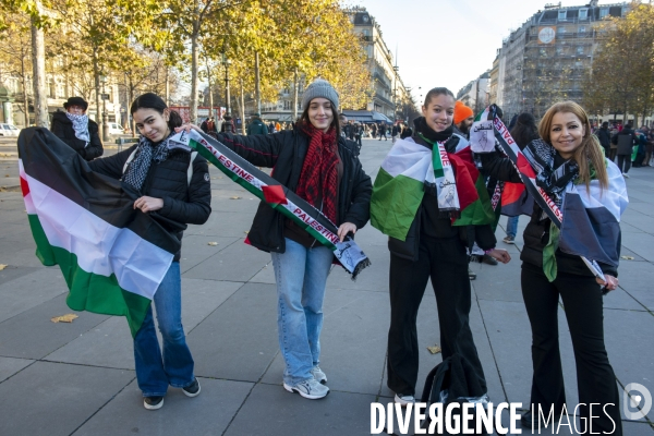 Manifestation pour les palestiniens