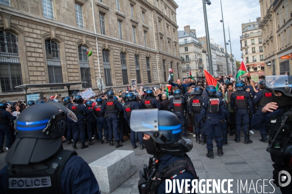 Manifestation en soutien au peuple palestinien à Paris