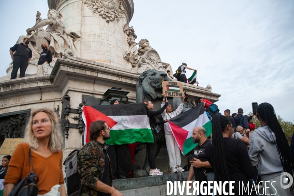 Manifestation en soutien au peuple palestinien à Paris