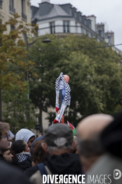 Manifestation pour un cessez le feu à Gaza , Paris.