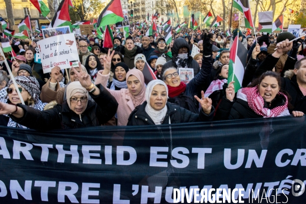 Manifestation pour les palestiniens