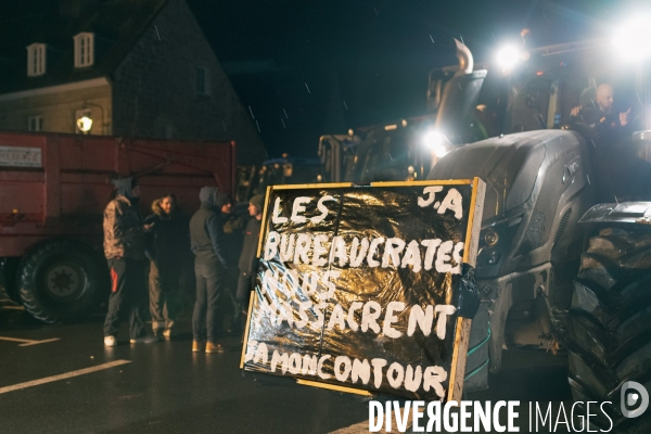 Manifestation d agriculteurs à Saint-Brieuc le 7 décembre 2023