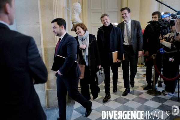 Les deputés RN Jean Philippe Tanguy, Béatrice Roullaud, Franck Allisio, Alexandre Sabatou 