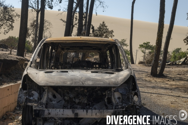 Incendies Gironde 2022 - Camping sous les cendres à La Teste