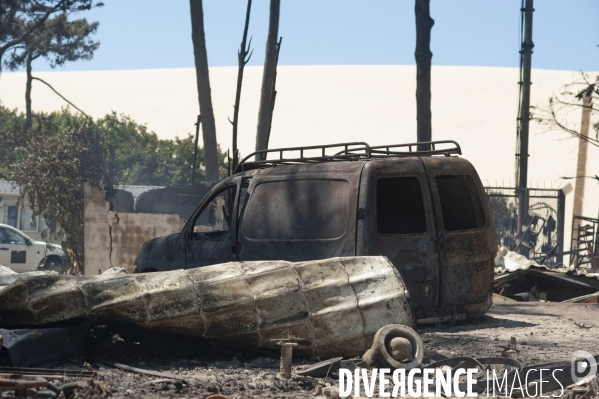 Incendies Gironde 2022 - Camping sous les cendres à La Teste