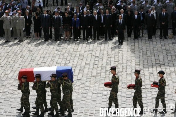 Ceremonie d hommage a quatre soldats francais mort en afghanistan