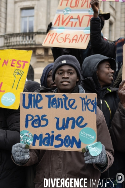 Manifestation contre la loi immigration - Lille
