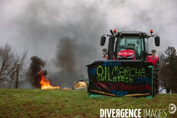 Blocage d’agriculteurs en Normandie