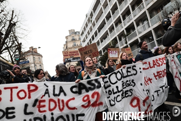 Paris - manifestation des enseignants