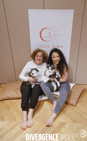 Puppy yoga chez yoga hina
