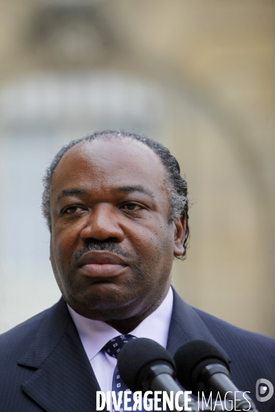 Ali BONGO president du Gabon reçu au palais de l Elysee par Nicolas SARKOZY