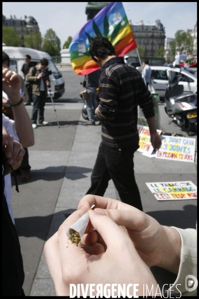 Mayday: rassemblement pour la legalisation du cannabis.