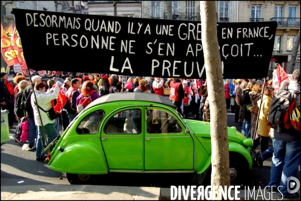 Manifestation du 29 janvier 2009, Paris.