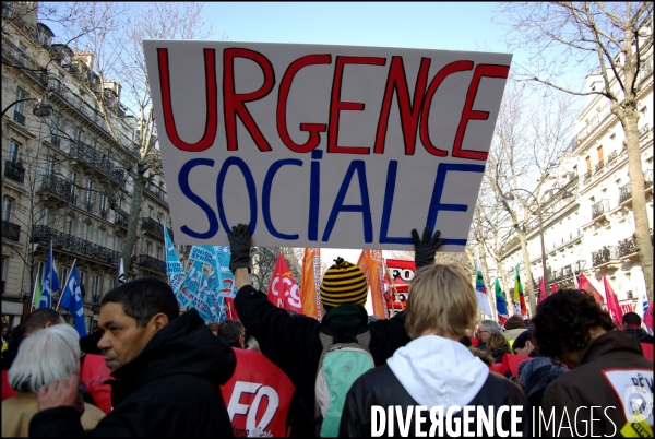 Manifestation du 29 janvier 2009, Paris.