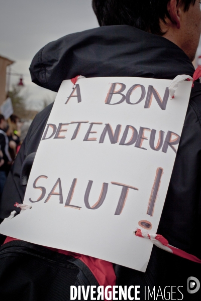 Manifestation contre l exploitation du gaz de schiste en provence.