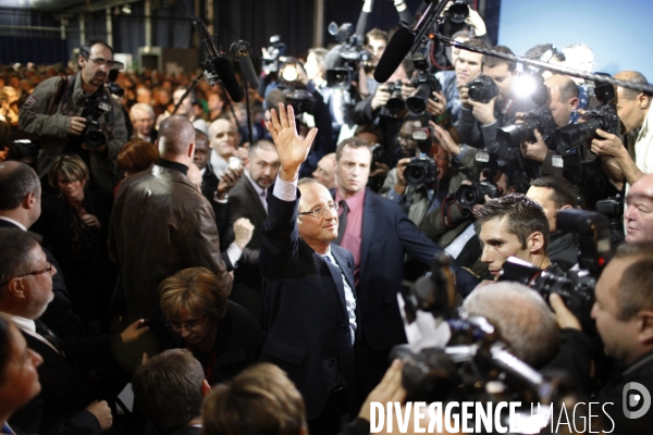 Premier meeting de Francois Hollande en 2012