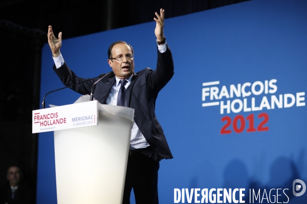 Premier meeting de Francois Hollande en 2012