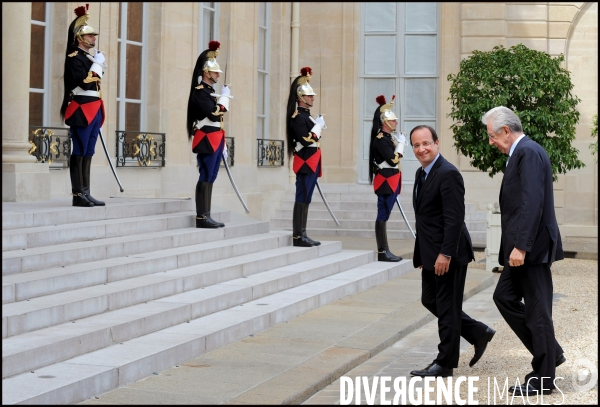 François Hollande et Mario Monti