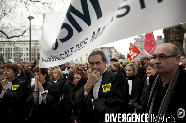Manifestation des magistrats à Nantes