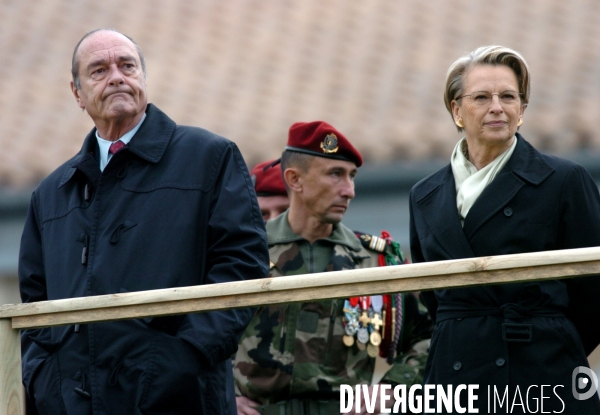 Visite des Forces Speciales par Jacques Chirac