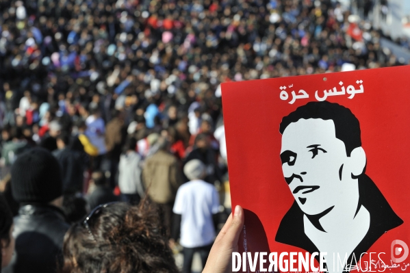 Premier anniversaire du declenchement de la revolution tunisienne.