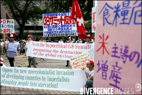 Manifestation contre le G8 a Sapporo