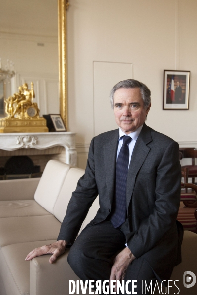 Bernard Accoyer, Président de l Assemblée Nationale, dans son bureau de l Hotel de Lassay.