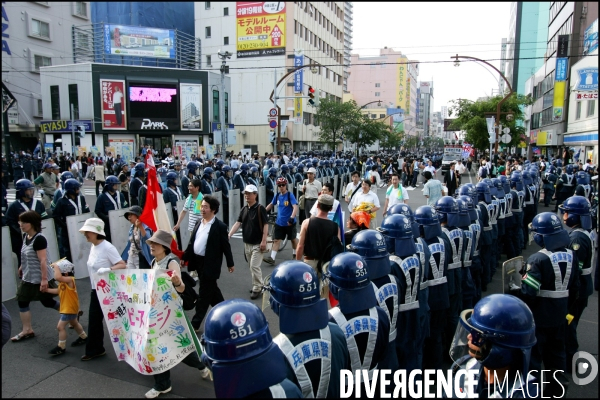 Manifestation contre le G8 a Sapporo