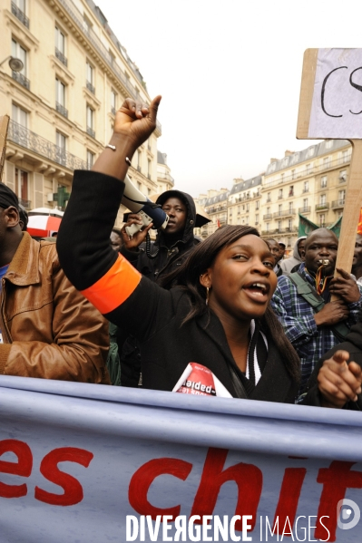 Manifestation des sans papiers paris