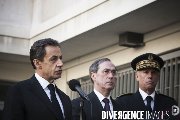 Nicolas Sarkozy annonce le deces du policier blesse