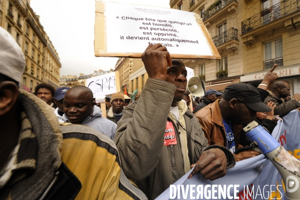 Manifestation des sans papiers paris