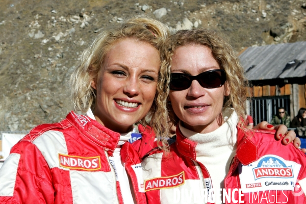 Raphaelle RICCI et Nico (Star Ac 6) avec Elodie GOSSUIN, au Trophée Andros.
