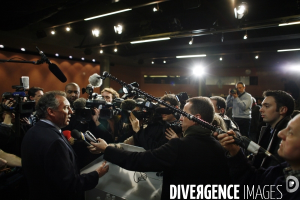 Voeux de Francois Bayrou, Président du MODEM, Mouvement Démocrate, à la presse.